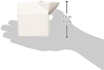 HIC Kitchen Milk Carton Creamer, Fine Porcelain, 6-Ounce, For Serving Milk, Cream, Syrup, Dressings, And Sauces
