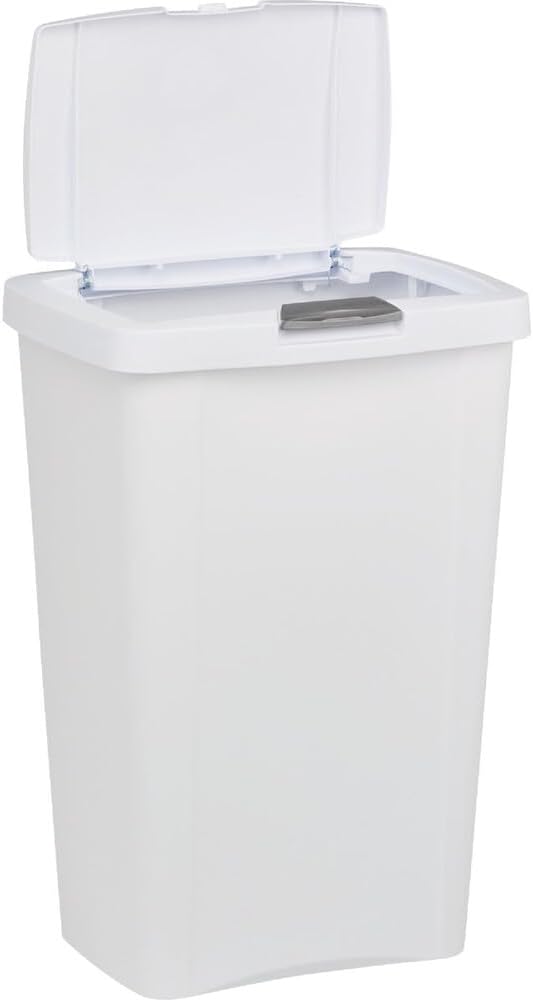 STERILITE 10458004 Touch Can, White, 13 Gallon