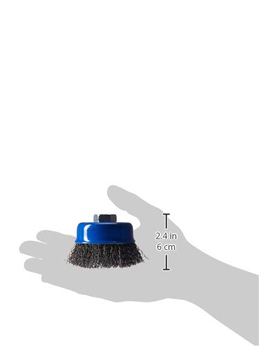 Mercer Industries 188014B - 2-3/4" x M14 x 2.0 Crimped Cup Brush, .020 Carbon Steel Wire