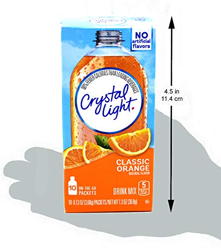 Crystal Light On The Go Sunrise Classic Orange Drink Mix - 10 Count (Pack of 1)