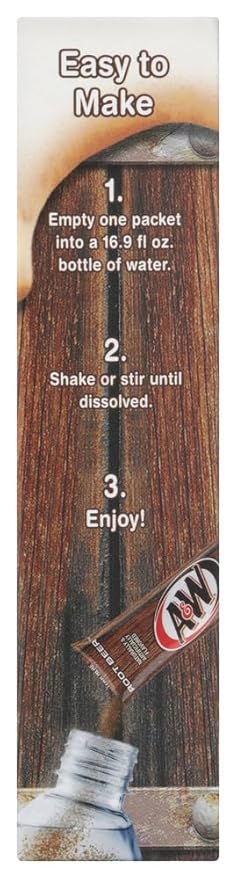 A&W Root Beer Caffeine/Sugar Free Classic On-the-Go Drink Mix Packets - 1 Box (6 pks)