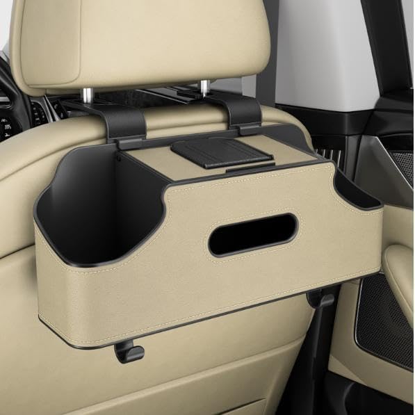 3-In-1 Car Backseat Organizer, 2026 New Multifunctional Car Seat Back Storage Box with Hooks and Phone Holder, Car Cup Holder Organizer for Hold Phone, Snacks, Drinks, Handbag (Blue)