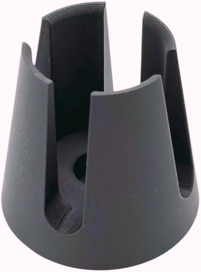 Stovetop Espresso Maker Funnel Stand - Greca Coffee Dosing Holder, Fits 3-Cup & 6-Cup Filter Baskets, Handmade (Matte Black)