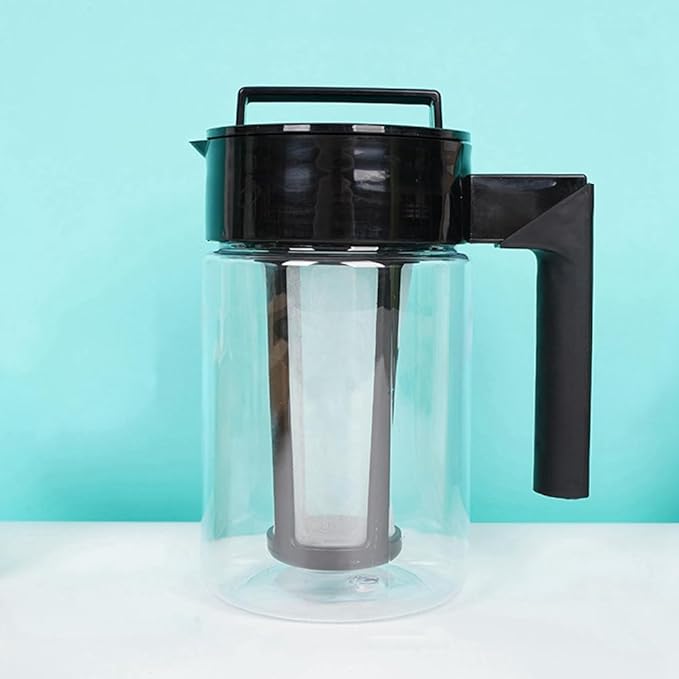 1 Piece 2000Ml Cold Brew Iced Coffee Maker Airtight Seal Handle Coffee Kettle As Shown Plastic Non-Slip Handle Coffee Kettle