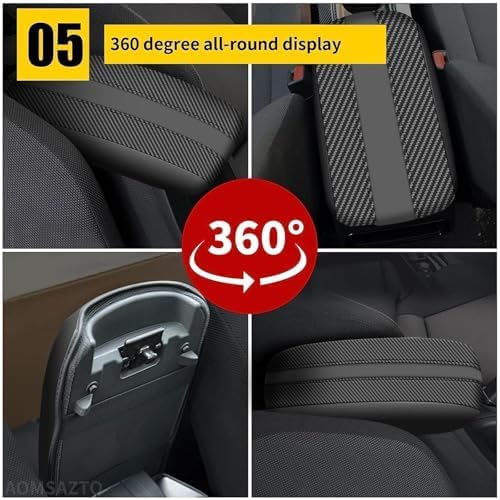 AOMSAZTO Armrest Cover for 2020-2024 2025 Toyota Corolla Carbon Fiber