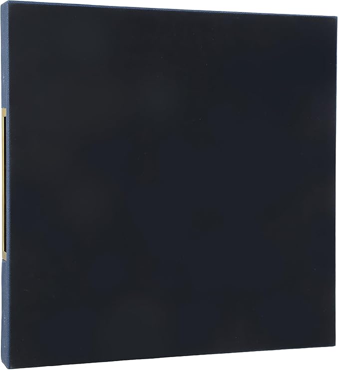 HofferRuffer Faux Leather Serving Tray with Gold Metal Handles, Stylish Decorative Tray Organizer for Coffee Table, Ottoman, Home Decor and Serving (Blue Shagreen, 18.9" x 18.9" x 2")