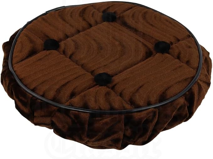 OG Lowrider Classic Bike Cruiser Bicycle Steering Wheel Cover Velour Swirl | Fits 8” Steering Wheels | Multiple Color Options | Lowrider Accessory (Brown)