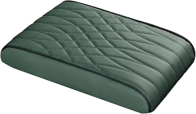BESULEN Car Center Console Cover, Memory Foam Scratch & Wear Resistant Vehicle Armrest Storage Box Cushion Pad, Auto Interior Middle Console Protector, Universal for Sedan RV Pickup (Green)