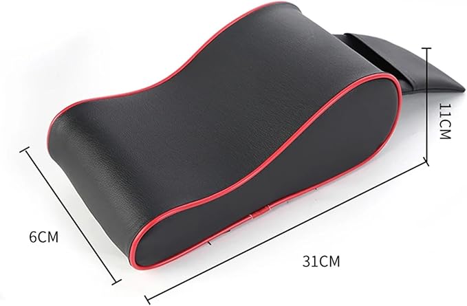Center Console Cover, Car Center Console Armrest Cushion With Storage Pouch Multifunctional Car Armrest Box Lift Pad Memory Foam Vehicle Pillow Cover(Red)