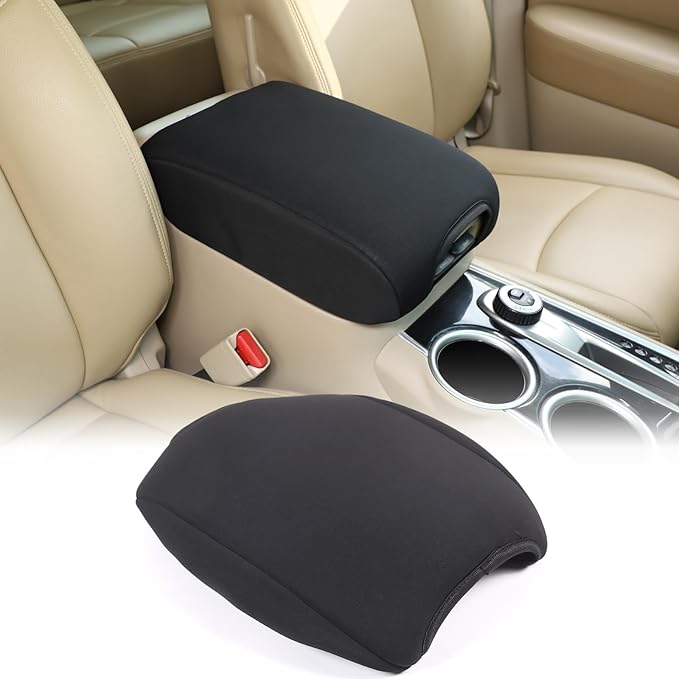 Center Console Armrest Cover Compatible with Nissan Pathfinder 2013-2018, Car Armrest Seat Box Cover Protector, Center Console Armrest Cushion Cover Accessories (Cloth)
