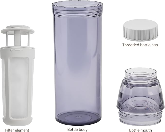 26 oz (770ml) Portable Cold Brew Bottle, Small Handheld Brewer with Removable Filter, Travel & Camping Cold Brew Iced Coffee Cup, Airtight & Leak-Proof for Iced Coffee,Tea & Lemonade