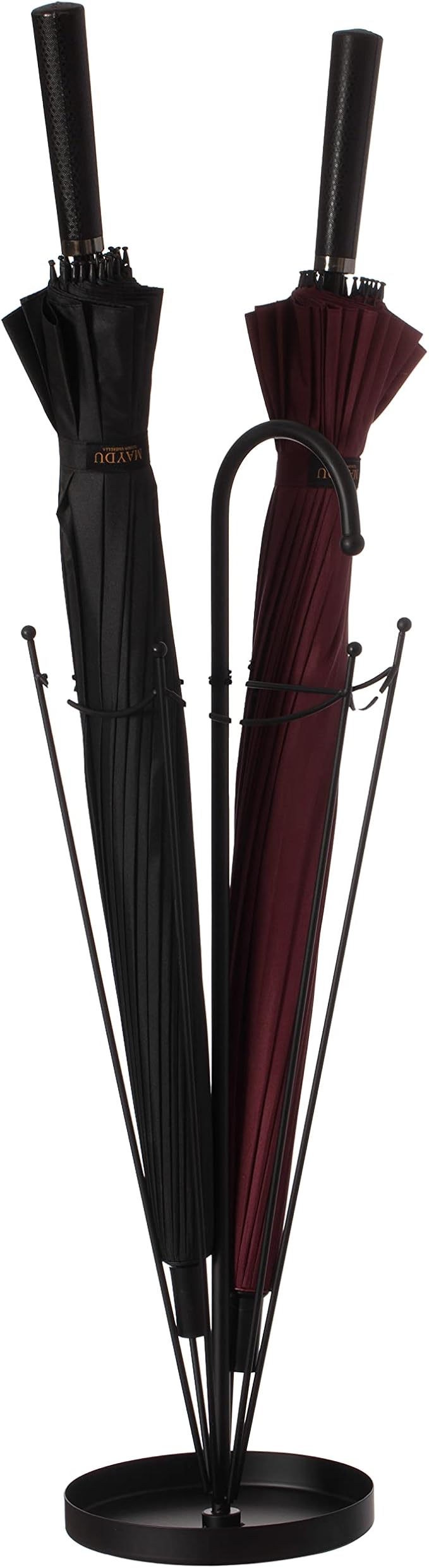 Vintiquewise Black Umbrella Holder for Entryway, Creative Umbrella Stand Indoor Outdoor, Floor Standing Umbrella Rack, Cane Stand