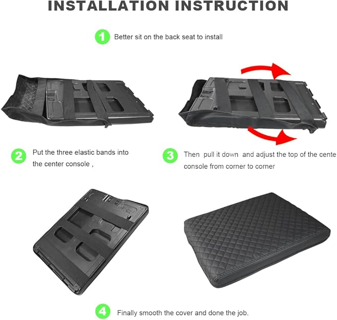 DEYTOP Center Console Cover for Chevy Silverado & Tahoe 2007-2013 Console Armrest Cover for GMC Sierra 2007-2013 Car Cushion Protector Pad (Jump Seat Console ONLY) (Gray with Pad, 07-17 Jump SEAT)