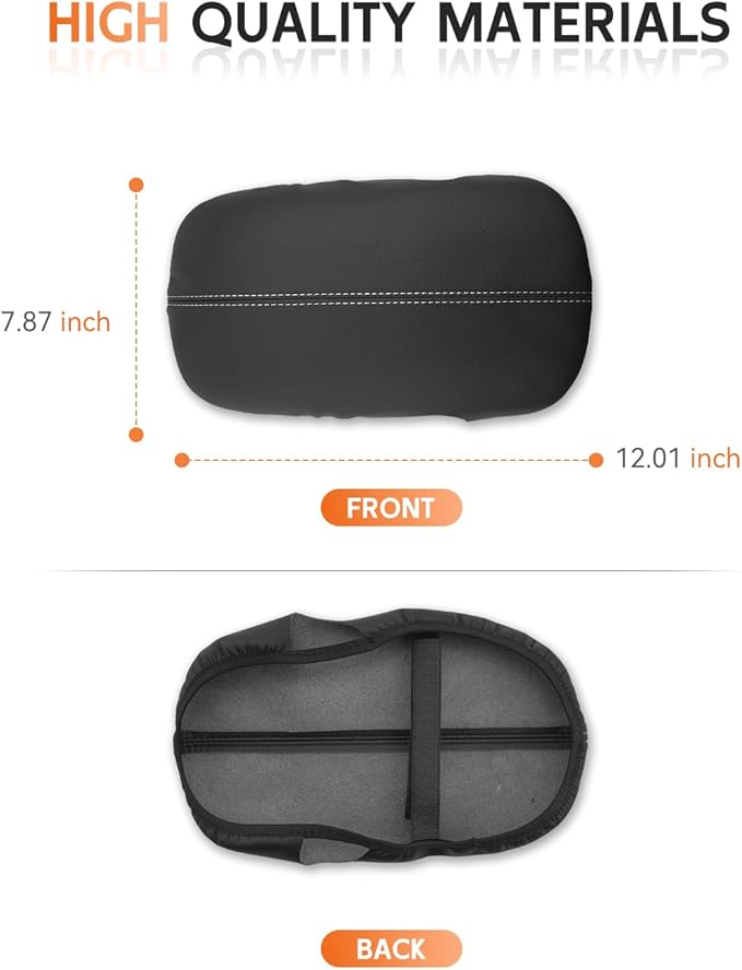 CDEFG for Ford Mustang 2024-2025 2026 Center Console Cover Armrest Box Cover for Mustang 2024 2025 2026 Accessories Console Arm Rest Protector White Line