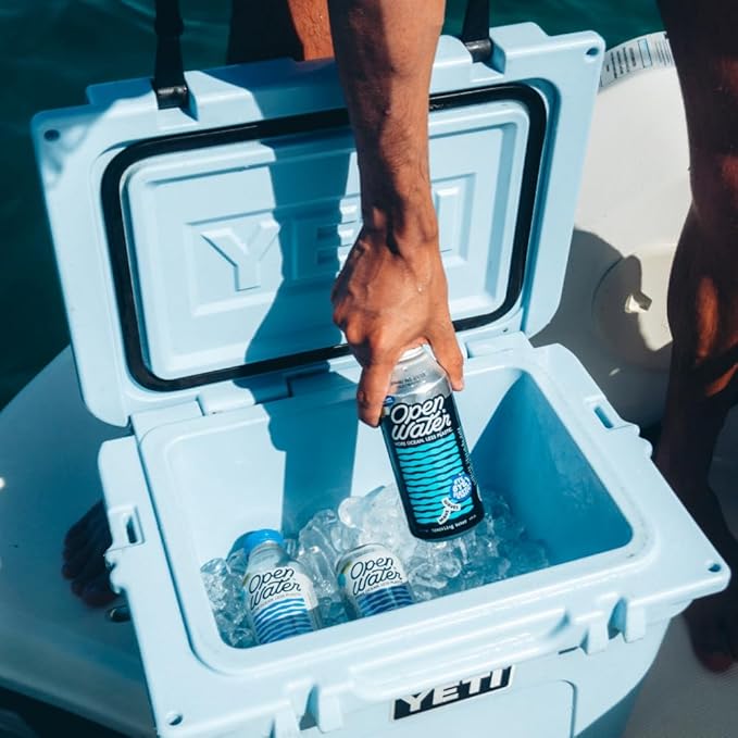 Open Water Sparkling Bottled Water with Electrolytes in 16-oz Aluminum Bottles (1 Cases, 12 bottles - Sparkling) | BPA-free and Eco friendly