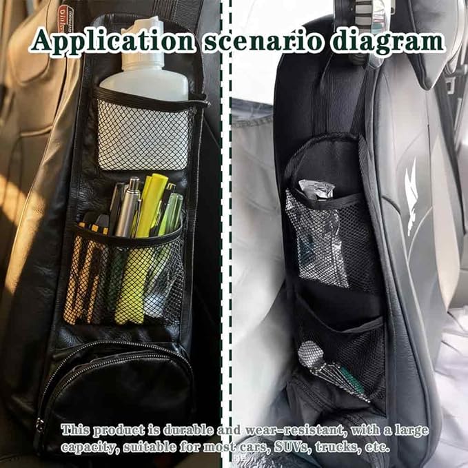 1PCS Car Seat Storage Pouches, Car Organizer, Universal Fit for Car Seats, SUVs, Trucks, Organize Phones, Water Bottles, Snacks, Travel Essentials (1PCS)