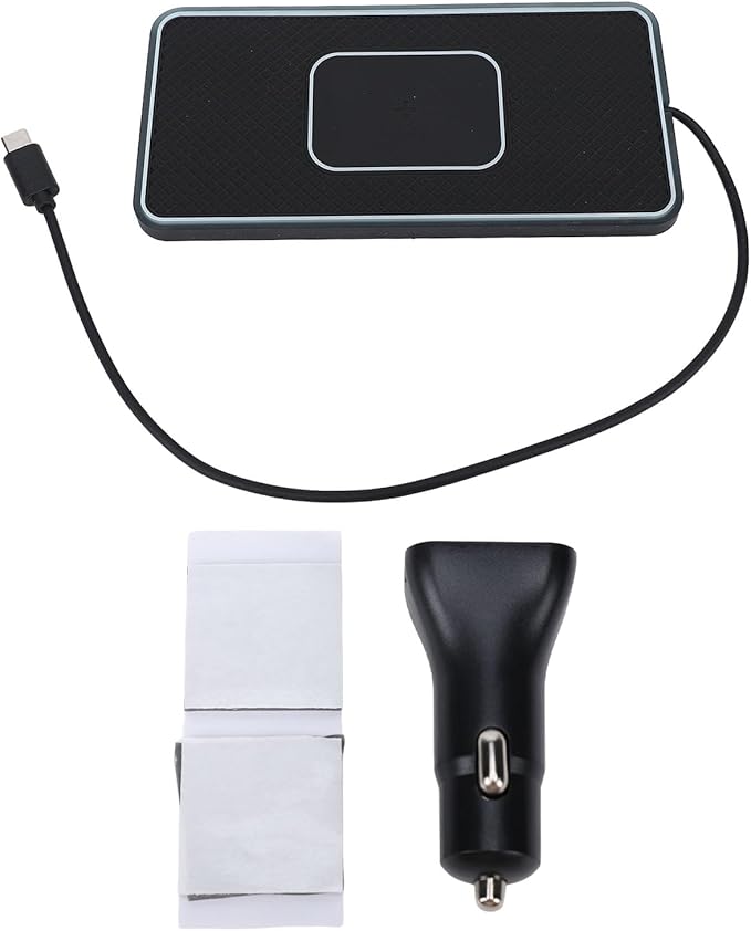 GOWENIC Wireless Car Charging Pad, 20W Magnetic Fast Charging with RGB LED Light, Auto Match Speed, for iOS 11 12 13 14 15 16 17