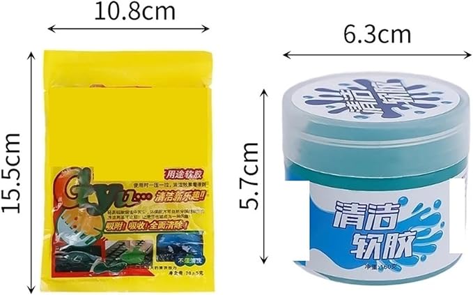 Car Cleaning Gel - Reusable Keyboard Cleaner & Vent Cleaner Slime for & Dirt Removal - Multiuse Air Gel for Automobile & Home Cleaning(2)