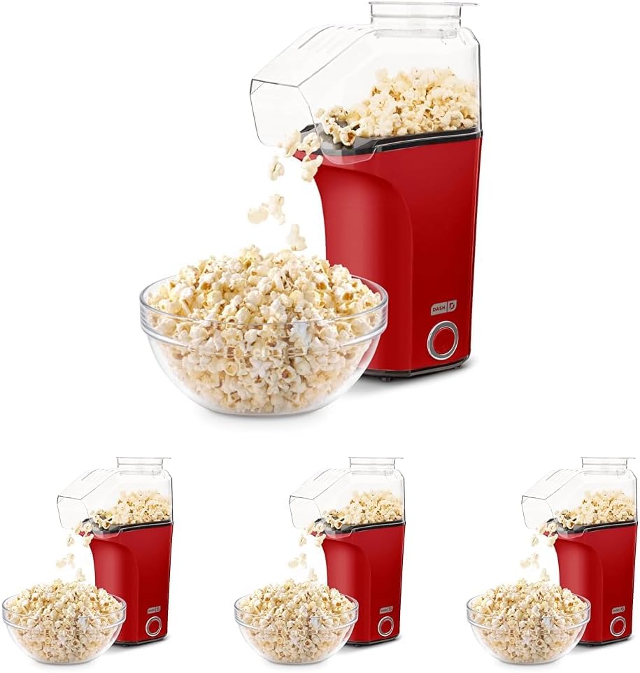 DASH Fresh Pop Popcorn Maker - Oil-Free, Air Popcorn Popper - With Measuring Cup & Recipe Guide - Perfect for Movie Nights - 16 Cups, Aqua