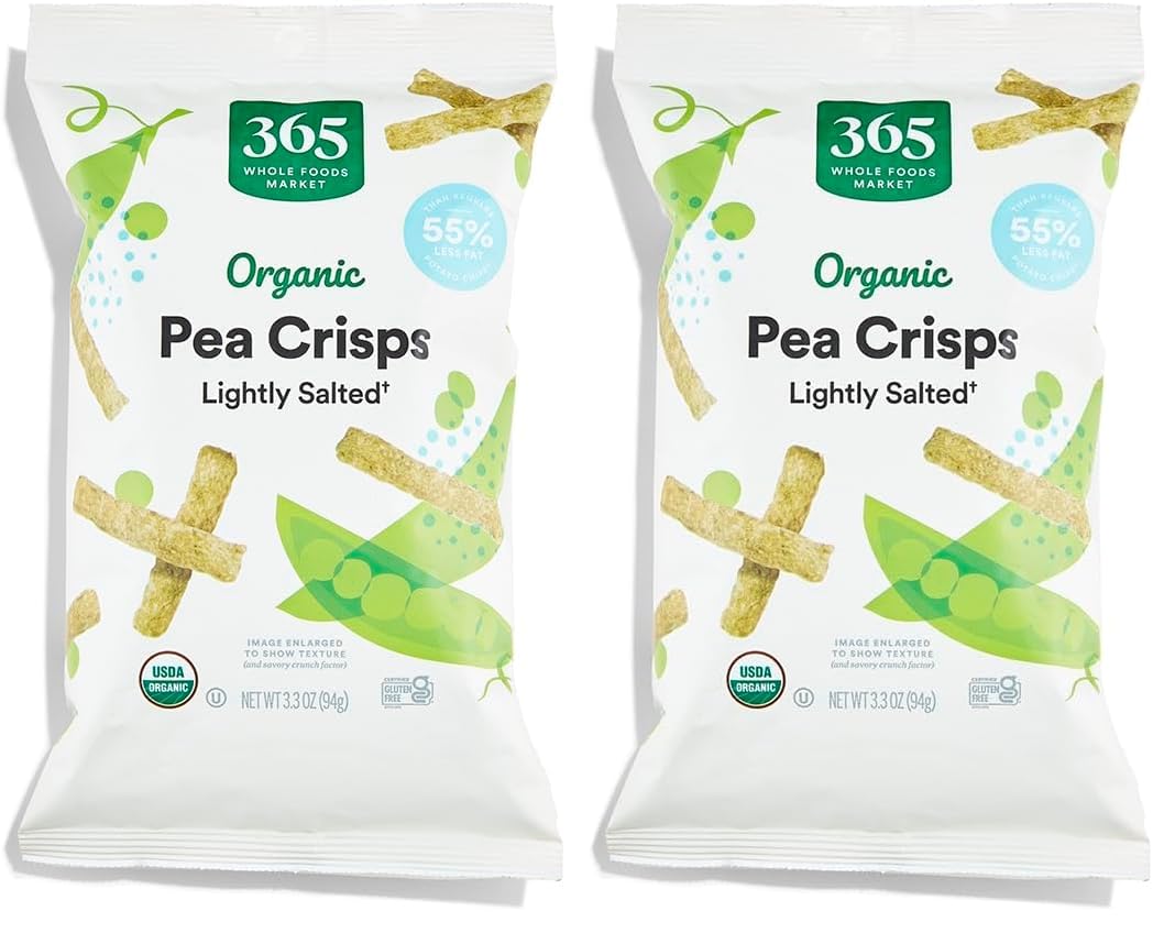 365 by Whole Foods Market, Organic Lightly Salted Pea Crisps, 3.3 oz