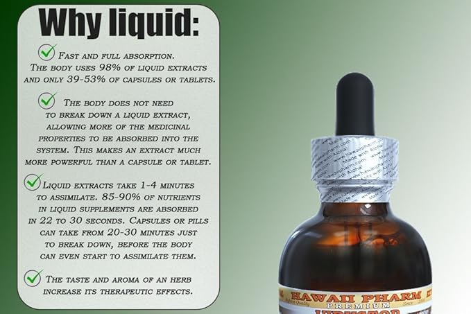 Hawaii Pharm Green Coffee Alcohol-Free Liquid Extract, Green Coffee (Coffea Arabica) Dried Bean Glycerite Natural Herbal Supplement 32 oz Unfiltered