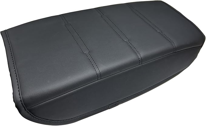 Center Console Pad Armrest Box Cover for Honda 2025 2024 2023 CRV LX EX EXL Sport Hybrid Sport Touring,Black Leather Protector Accessories for CR-V 2023 2024(Black line)
