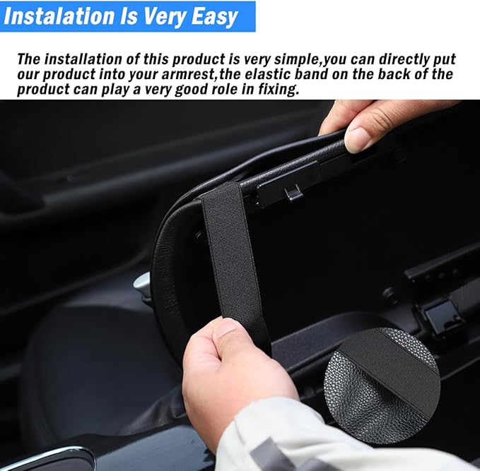 Car Arm Rest Cushion Pad Protector Compatible with Chevrolet Corvette C6 2005-2013 Car Center Armrest Cover,Leather Console lid Protector,Center Console Pad Anti-Scratch Accessories (Carbon Fiber)