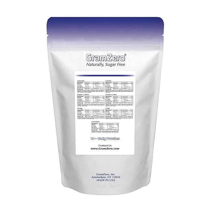 GramZero Variety, Sugar Free Drink Mix, Pitcher Pack, Great For Nutrition Club Loaded Tea, Zero Calorie, Stevia Sweetened