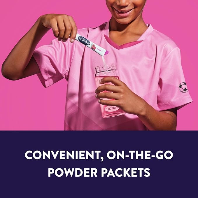 Pedialyte Electrolyte Powder, Hydration Drink for Kids & Adults, Variety Pack: Strawberry, Fruit Punch, Grape, and Apple, 24 Powder Packets,(Pack of 6)