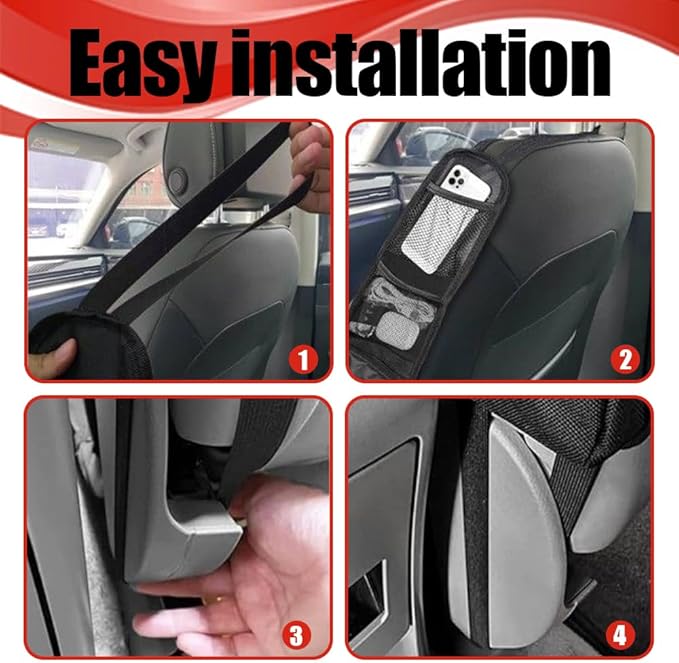Car Seat Storage Hanging Bag, Multi-Pocket Seat Side Organizer, Car Multifunctional Storage Mesh Net Pocket Can Hold Mobile Phone, Wallet, Glasses, Universal Car Accessories for Car (1PCS)