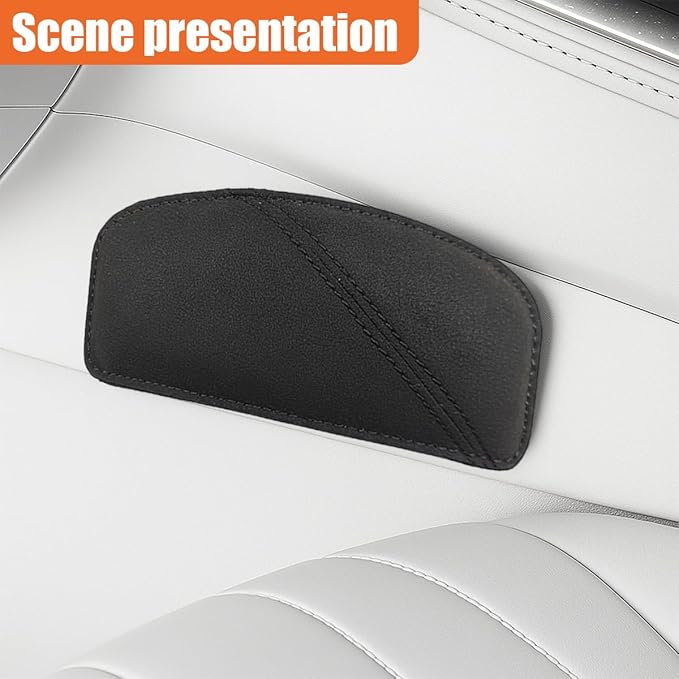 Car Knee Cushion Pad, Comfort Suede & Memory Foam Auto Door Armrest Elbow Protective Pillow, Soft Vehicle Interior Center Console Leg Support Accessories for Most Cars Trucks SUVs(Black)