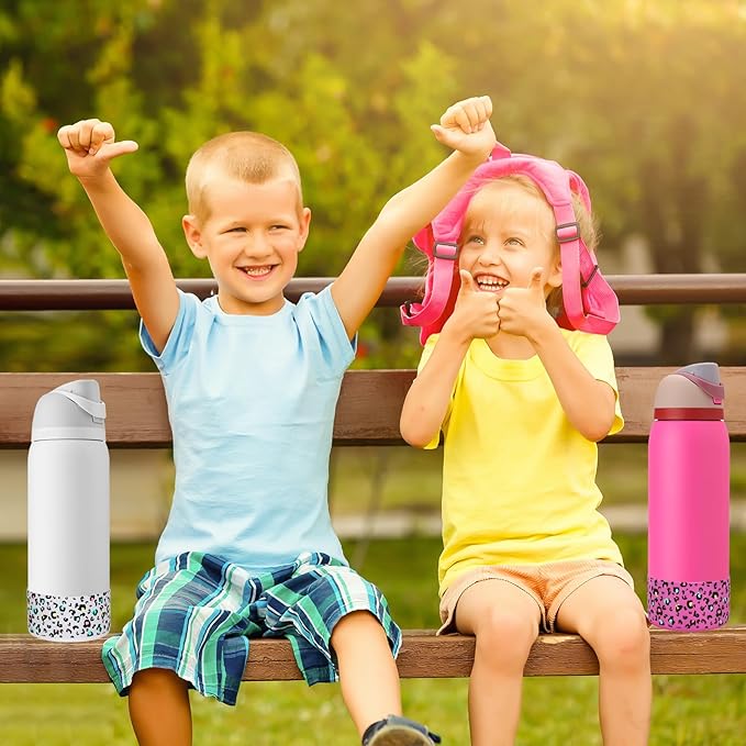 WK IEASON 2Pcs Silicone Boot for Owala Water Bottle, Protective Flask Bottom Cover Base for Owala FreeSip Twist and Flip Flask Water Bottle Accessories-3.56inch Bottom Diameter