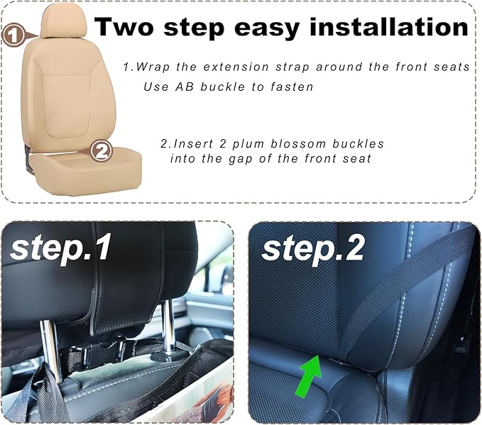 Car Seat Organizers,Multi-functional Back Seat Protectors, Storage Pouches, Child kicking prevention and Tray Holders Kick Mats Back (for Cars, Kids,and Rear Seats) (Black, 1 Pack)