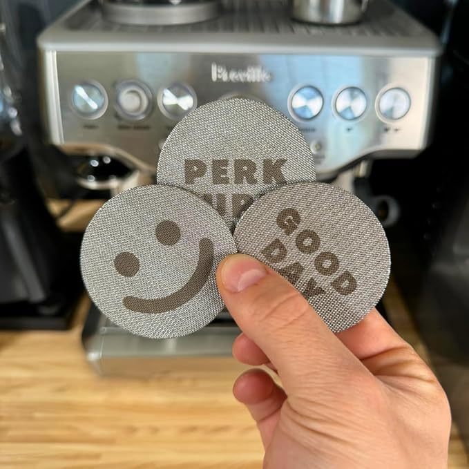 Generic Happy Puck Espresso Puck Screens (3 Pack) | Stainless Steel Mesh | For All Portafilter Sizes 58.5MM, 53.5MM, 51MM | Coffee Filter Screen (58.5mm)