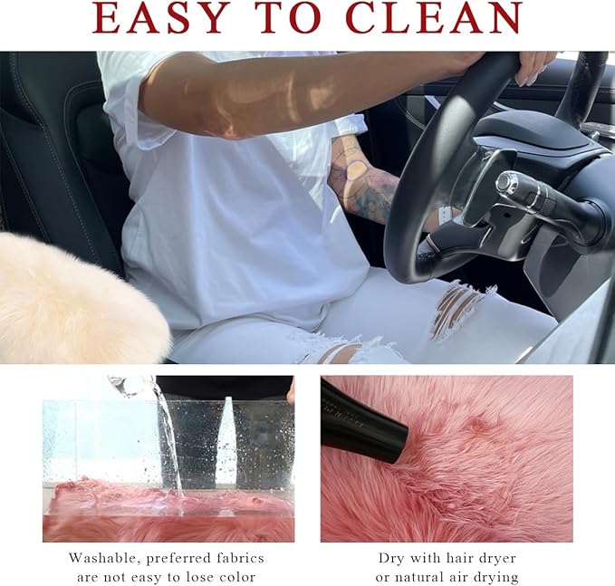 Car Center Console Cover Pad, Fluffy Middle Console Pad Armrest Seat Box Cover, Universal Furry Arm Rest Decoration Protector for Car Truck SUV, Interior Car Accessories (Beige)