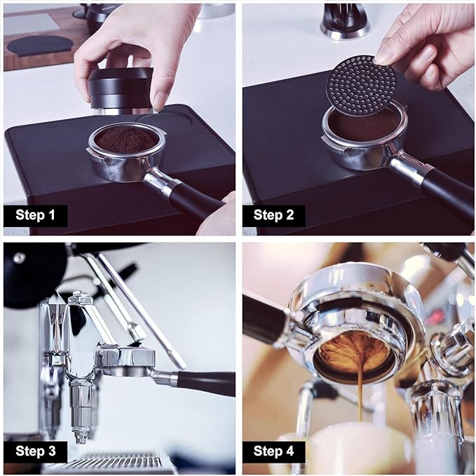 SANTOW Espresso Puck Screen, 58.5mm Portafilter Shower Screen Puck Mesh Fits 58mm Portafilter - 1.5mm Thick, 304 Stainless Steel with Titanium PVD Coating, Dual Layer Filter