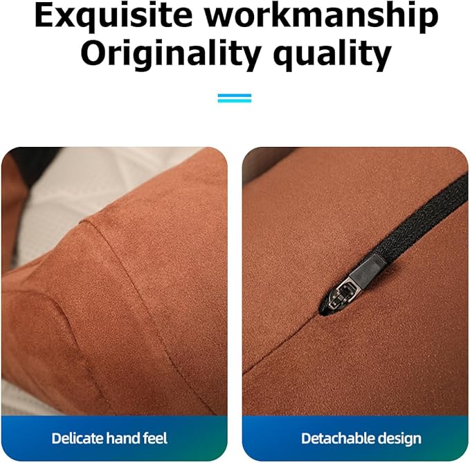 Car Headrest Neck Pillow, Suede Soft Comfortable Vehicle Seat Support Head Rest Pillow Cushion for Driving, Automotive Interior Accessories, Universal for SUV Sedan Truck (Black)