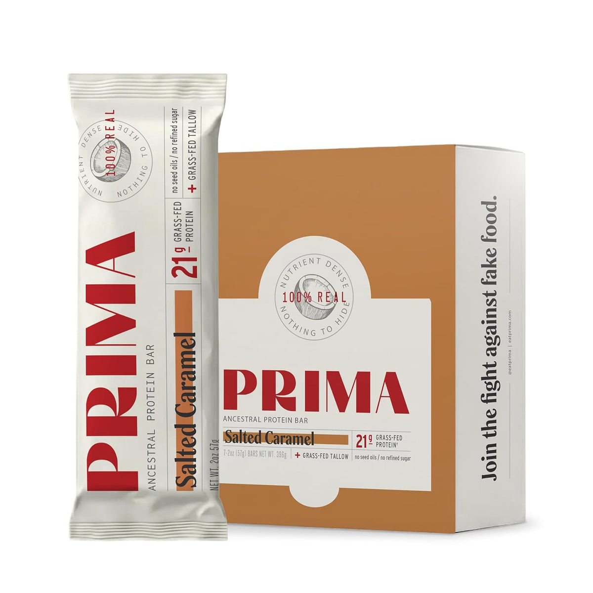 PRIMA Cookie Dough Protein Bar | 21g Grass Fed Whey and Collagen | No Seed Oils, No Preservatives, Raw Honey Sweetened | 7 Pack