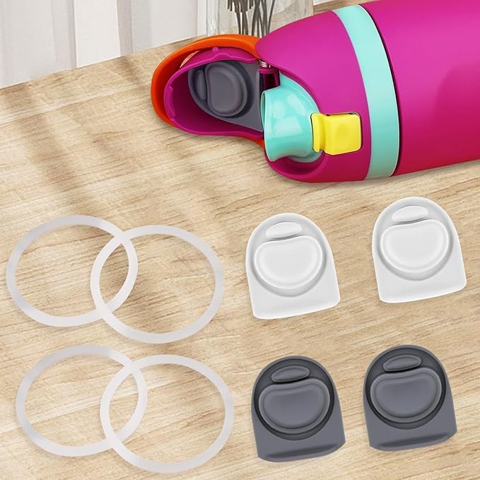 4 Sets Replacement Seal Gasket Stoppers for Owala Freesip Cap Mouth,Silicone O Sealing Ring Parts Water Bottle Top Lid Accessories for Owala Freesip 16/19/24/32/40oz 4p1-a07