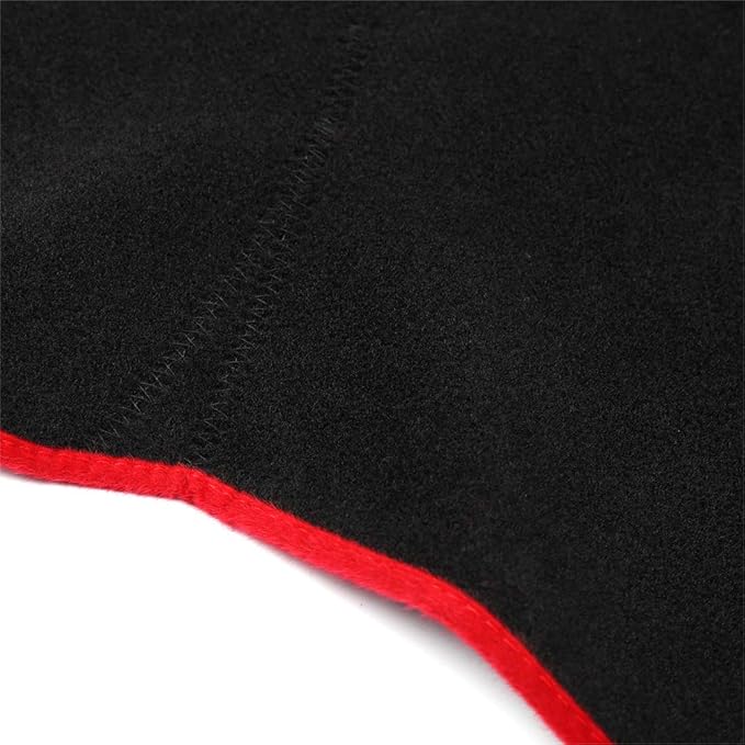 X AUTOHAUX Car Dashboard Cover Nonslip Black Red Dash Cover Mat for Mitsubishi Lancer EX 2008-2017