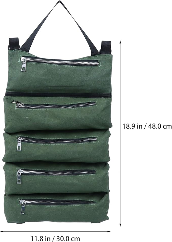 FAVOMOTO 1pc Canvas Car Seat Back Storage Bag Multi-pocket Organizer for Vehicle Accessories for Phones Wallets Sunglasses Toys Drinks Car Seat Tidy Gadget