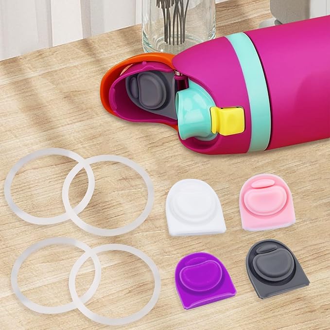 4 Sets Replacement Seal Gasket Stoppers for Owala Freesip Cap Mouth,Silicone O Sealing Ring Parts Water Bottle Top Lid Accessories for Owala Freesip 16/19/24/32/40oz 4p1-a01