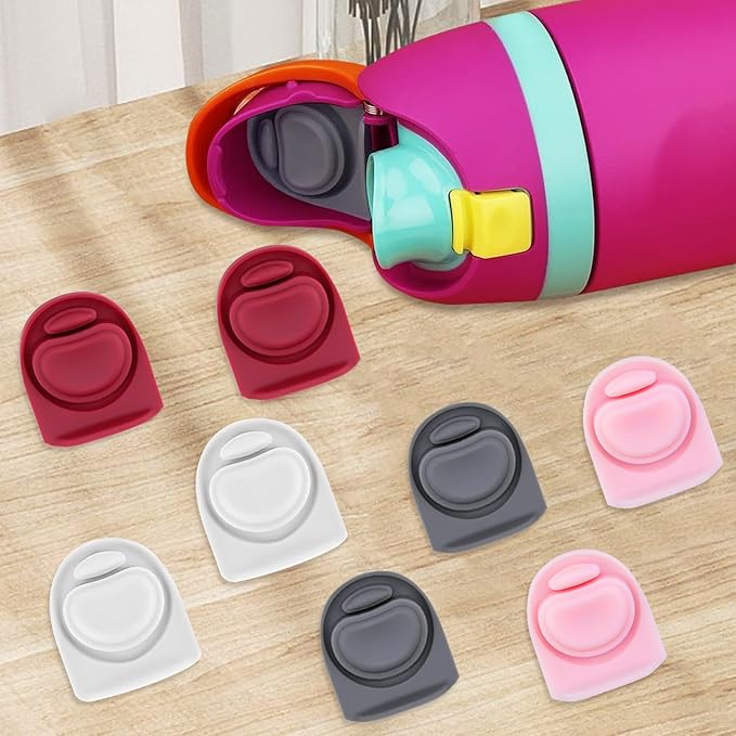 8 Pcs Replacement Rubber Seal Stopper Compatible with Owala FreeSip 32oz,Bottle Top Gasket Lid for Owala 16/19/24/32/40oz Seal Mouth Cap Silicone Stopper Parts Insert Accessories(4 colors 3