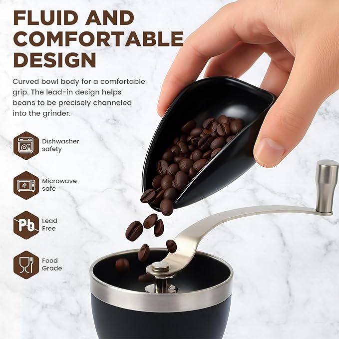 Ceramic Coffee Bean Dosing Cup + Sprayer Gift Set, Spoon Rest, Mini Coffee Spoon Holder for Tea Spoons Stirrers, Coffee Station Decor, Espresso Coffee Bar Accessories & Essentials