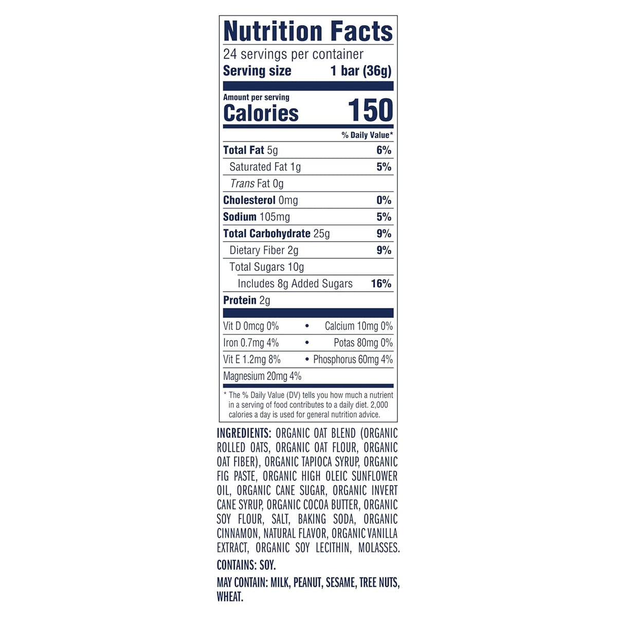 zbar iced oatmeal cookie soft-baked energy snack bars non-gmo usda organic granola bars 24 pack