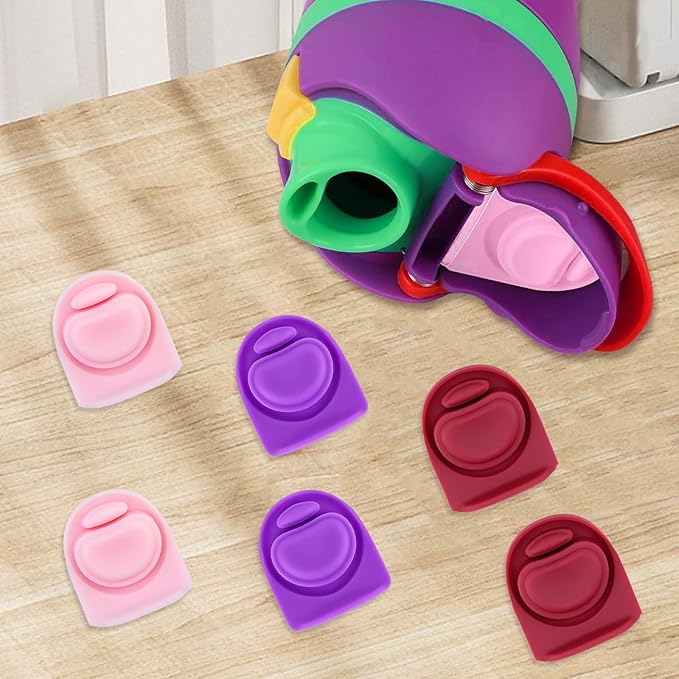 Replacement Stopper Seal Silicone Compatible with Owala FreeSip 24oz,6 Pcs Water Bottle Top Lid for Owala 16/19/24/32/40oz Gasket Cap Mouth Stopper Parts Accessories Insert Z6