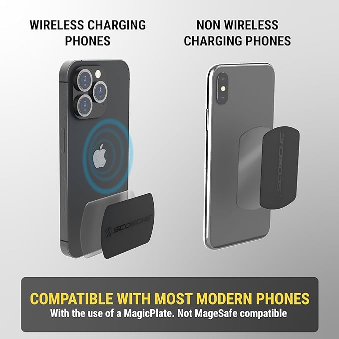 Scosche MPD2PK-UB MagicMount Pro Magnetic Car Phone Holder - Strong Magnet Mount for iPhone and Android - Secure Magnetic Mount for Car - Universal 360° Adjustable Mobile Cell Holder - 2-Pack
