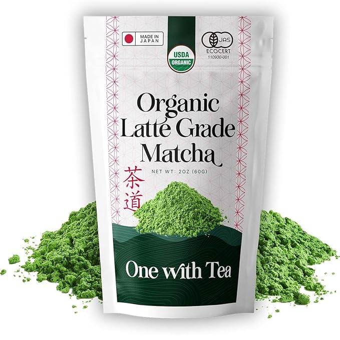 Organic Matcha Latte Powder 2oz, Ceremonial Grade Matcha, Japanese Green Tea from Japan, USDA Organic, Smooth Matcha for Hot & Iced Drinks, Lattes & Smoothies