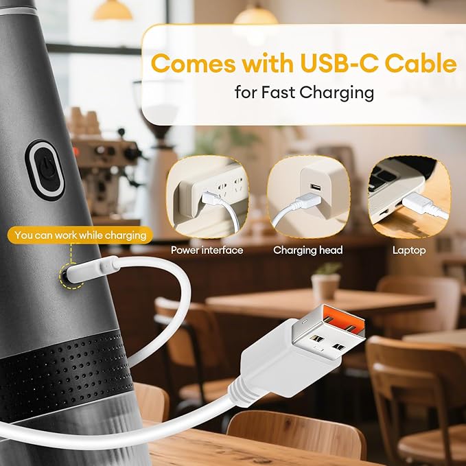 3 In 1 Portable Coffee Maker for Travel, 20 Bar Portable Espresso Machine with USB,Travel Coffee Maker Self-Heating, Compatible with Ground Coffee & Capsule for Hiking,Office,RV(Upgrade)