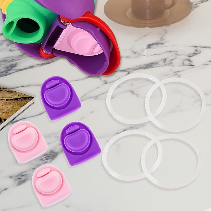 4 Sets Replacement Rubber Stopper and O Ring Gasket Compatible with Owala FreeSip 24oz 32oz,Water Bottle Lid Insert Cap Seal Parts for Owala 16/19/24/32/40oz Mouthpiece Accessories Z4K9